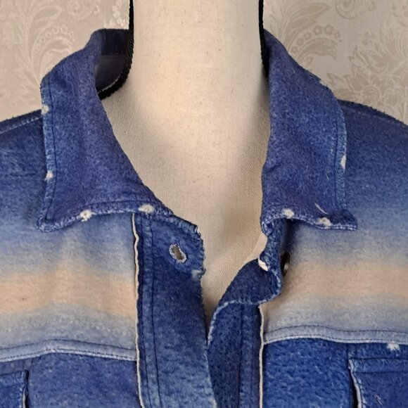 Free People Printed Ruby Jacket Deep Sea Combo Size Large NWT - Picture 2 of 14